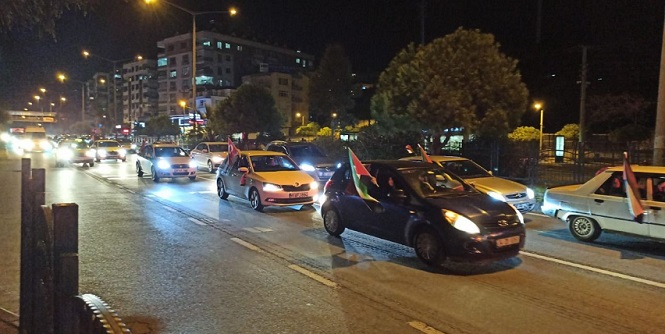  Trabzon'da Araç Konvoyları Yahudi Vahşetine Tepki İçin Yola Çıktı!