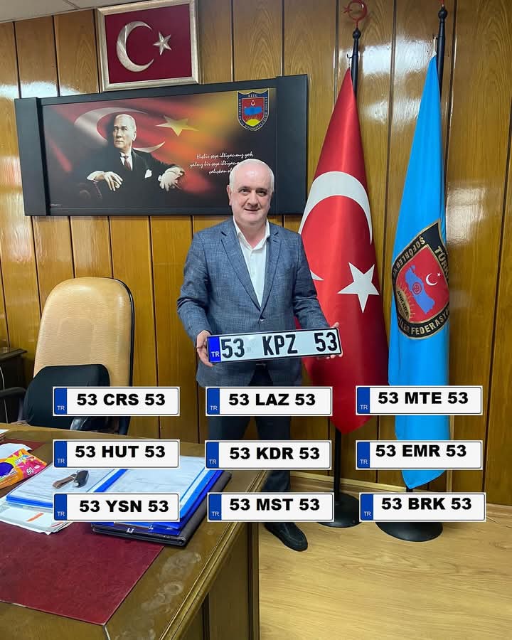 Rize’ye Özel Plaka Harf Grupları Açıldı